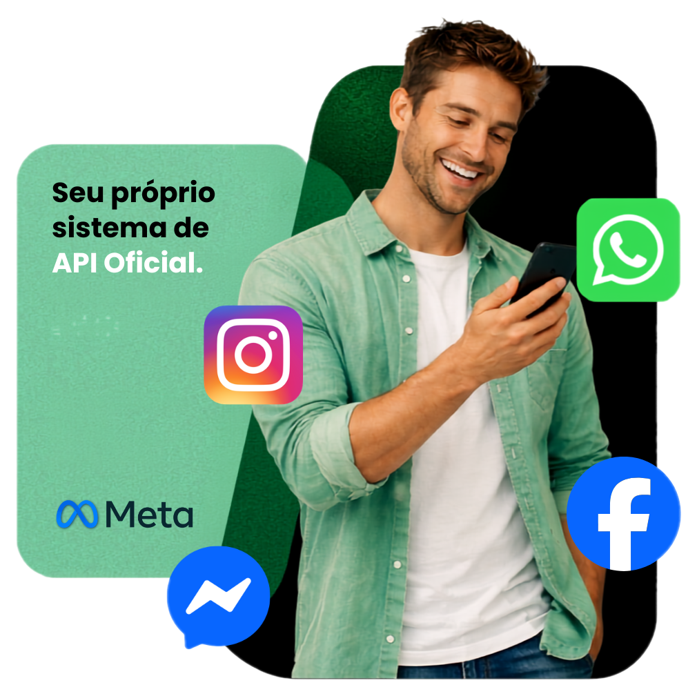 Atendimento conectado à API Oficial da Meta no WhatsApp, Instagram e Messenger